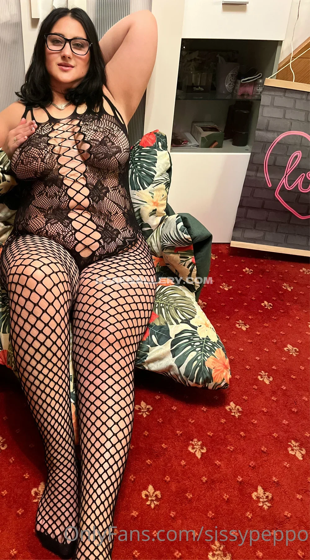Sissypeppo Fishnet Bodysuit Pose OnlyFans Photo Leaked