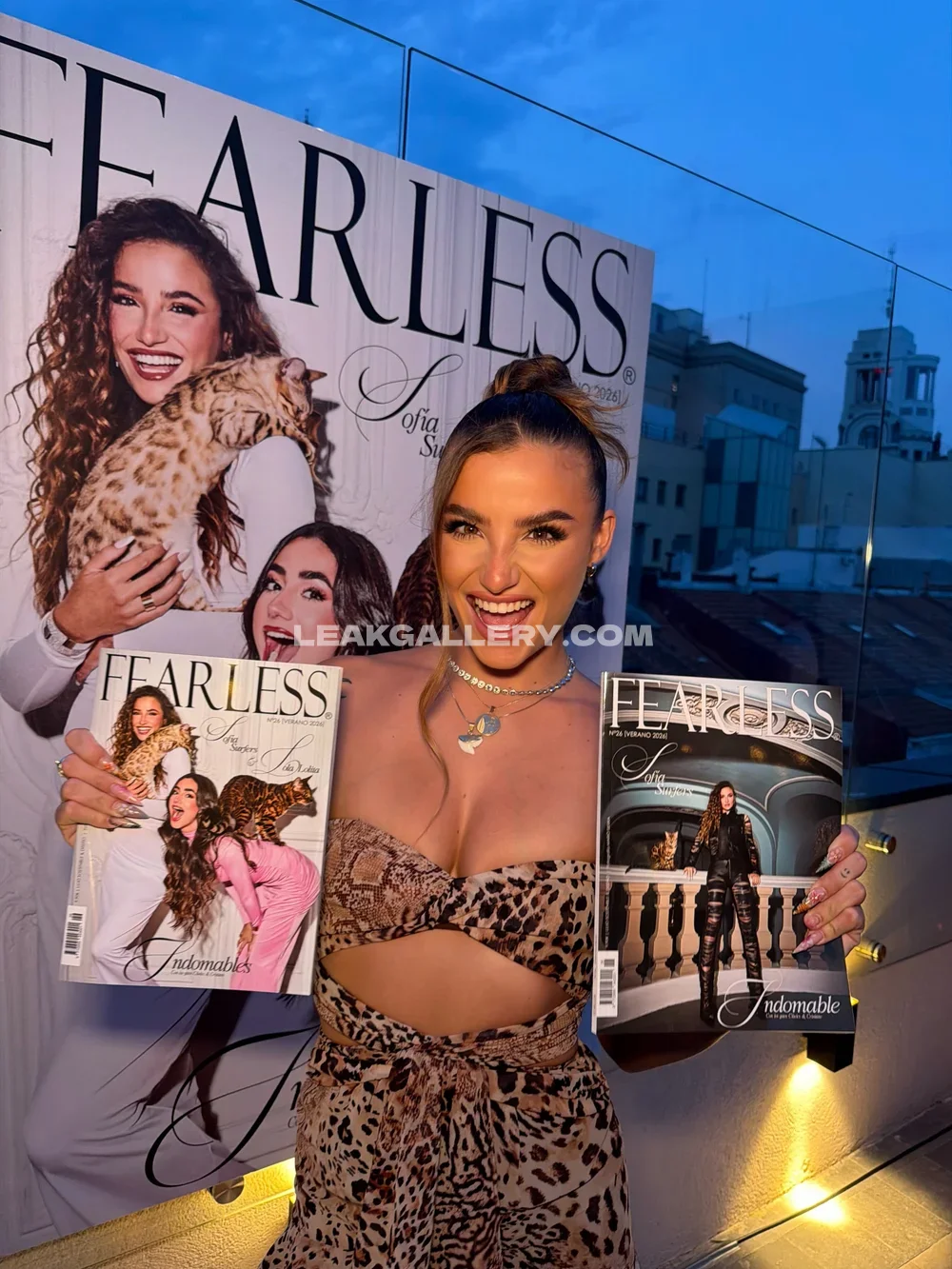 Sofiasurfers Leopard Print Cutout Dress OnlyFans Photo Leaked