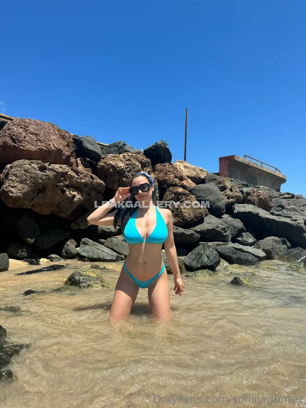 Sofia Gomez Bikini Beach Pose OnlyFans Photo Leaked