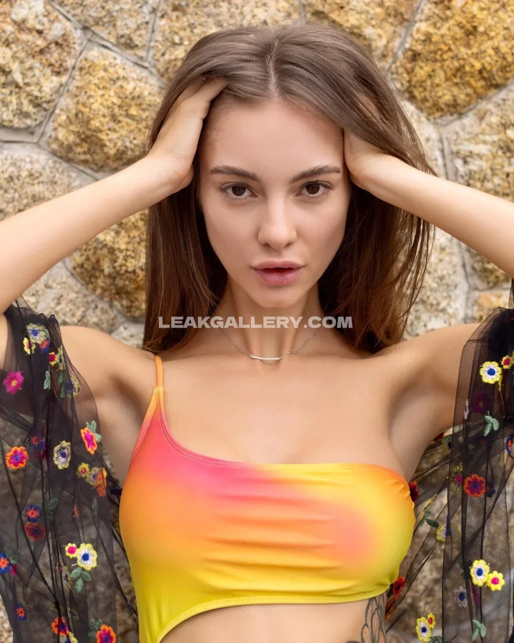 Solazola Topless Sunset Bikini Pose OnlyFans Photo Leaked