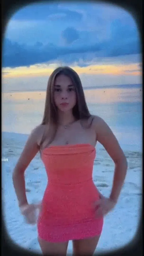Sophie Rain Beachside Strapless Dress Pose OnlyFans Video Leaked
