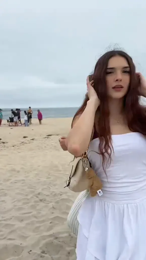 Sophie Rain Beach Walk In White Dress OnlyFans Video Leaked