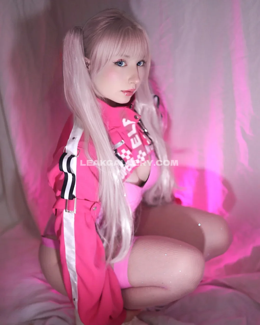 Stassianova Pink Bodysuit Pose OnlyFans Photo Leaked