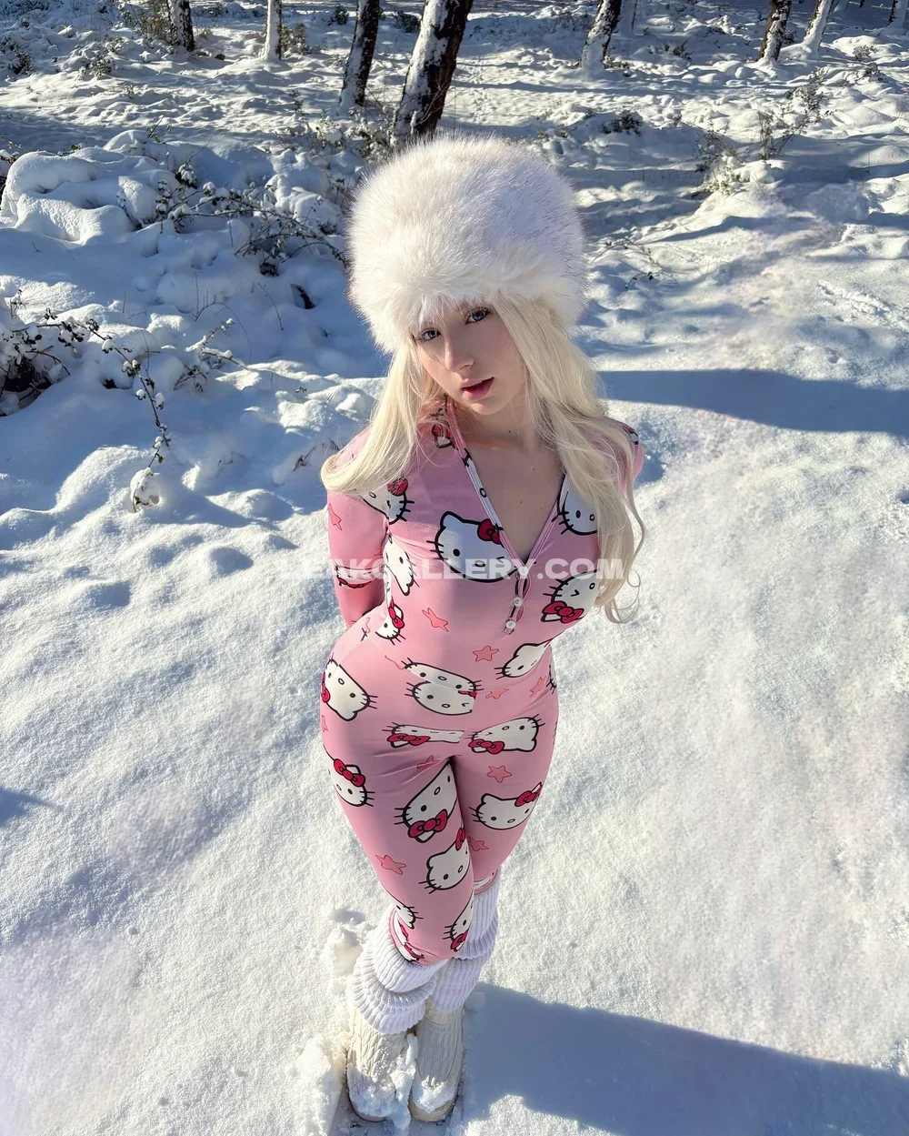 Stassianova Pink Hello Kitty Bodysuit OnlyFans Photo Leaked