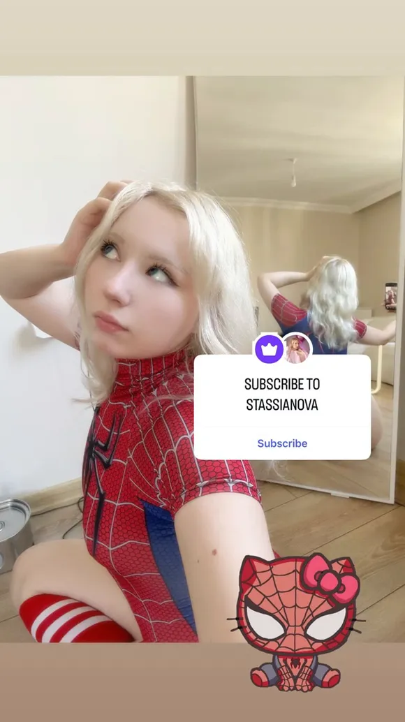 Stassianova Spiderman Bodysuit Selfie OnlyFans Video Leaked