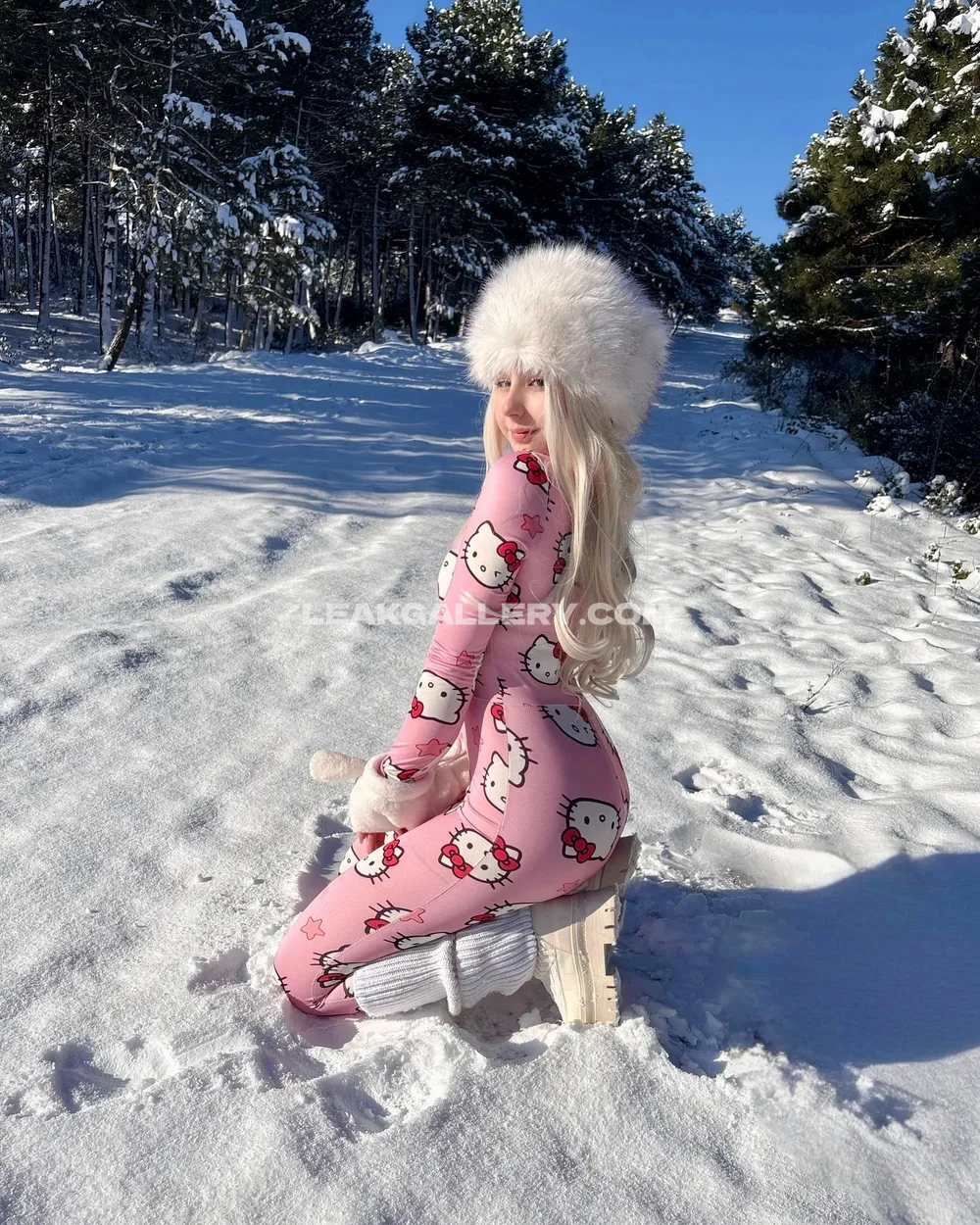 Stassianova Pink Hello Kitty Bodysuit OnlyFans Photo Leaked