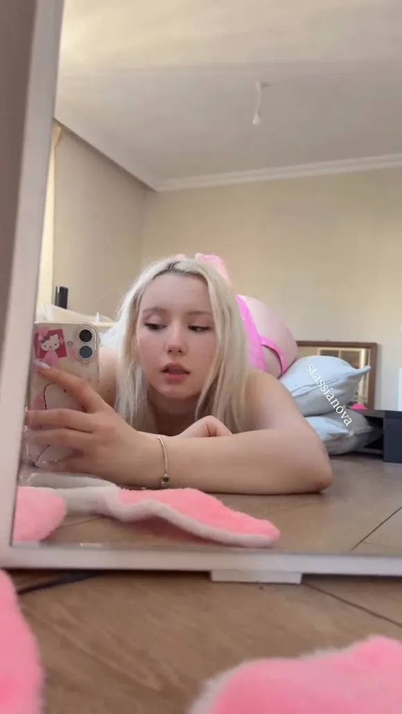 Stassianova Pink Bunny Ears Selfie OnlyFans Video Leaked