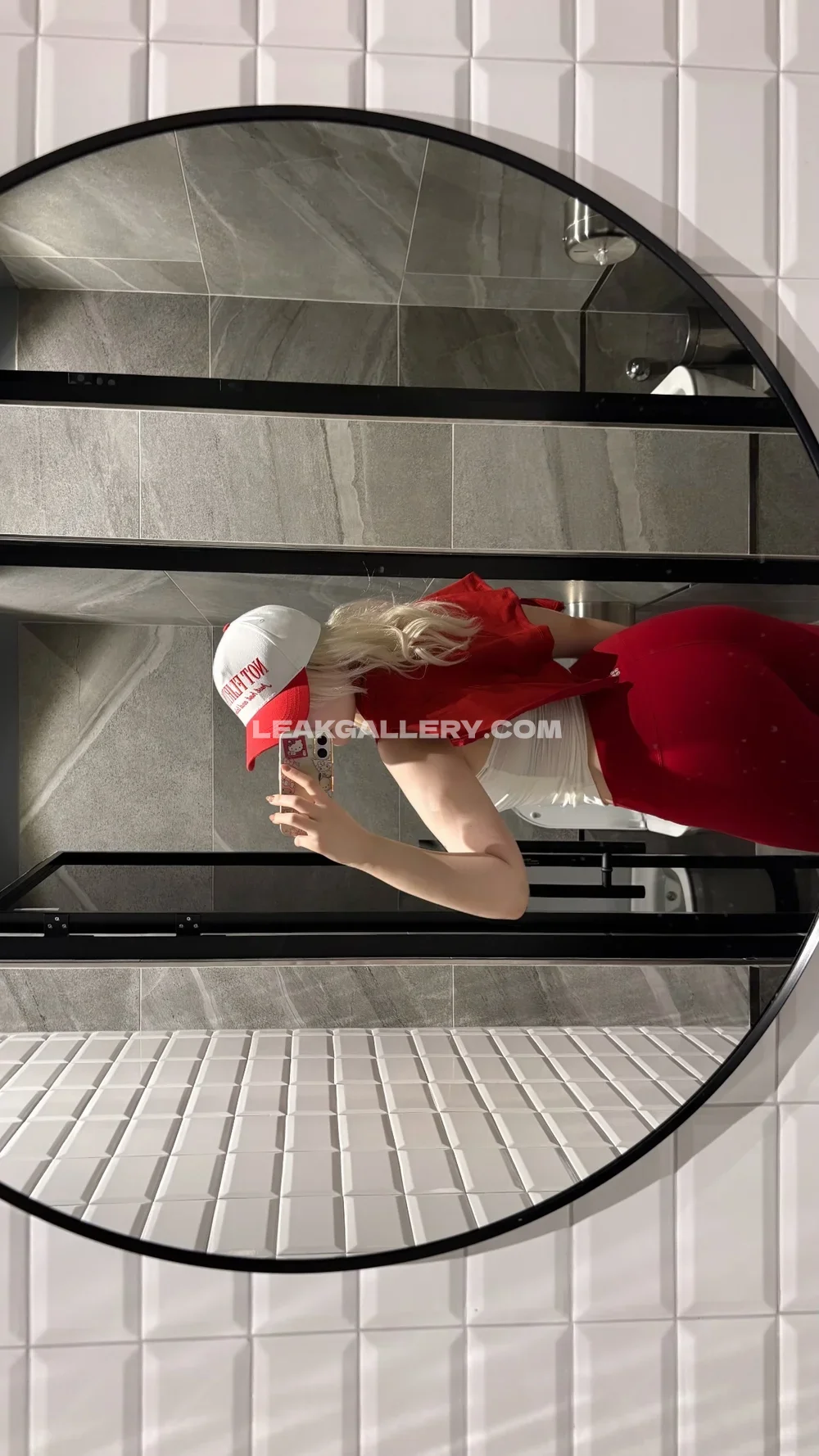Stassianova Mirror Selfie In Red Outfit OnlyFans Photo Leaked