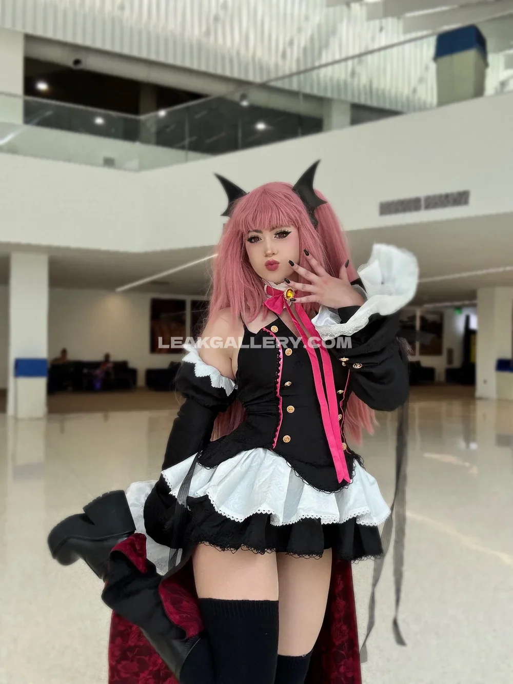 Strifecoss Pink Wig Devil Cosplay OnlyFans Photo Leaked