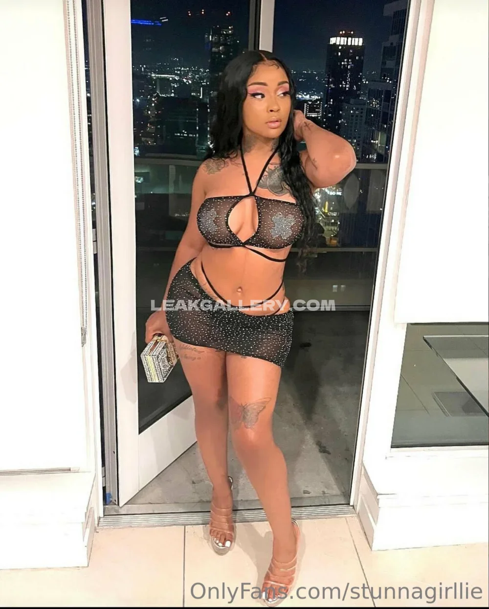Stunnagirllie Sheer Black Outfit Pose OnlyFans Photo Leaked