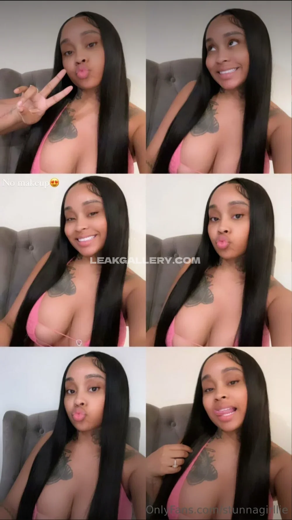 Stunnagirllie Topless Pink Bra Selfie OnlyFans Photo Leaked