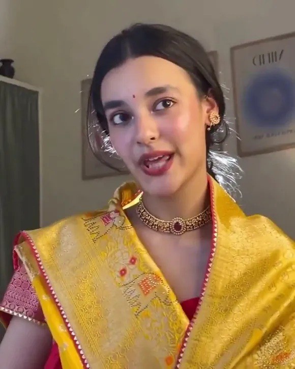 Subhasly Yellow Saree Tease OnlyFans Video Leaked