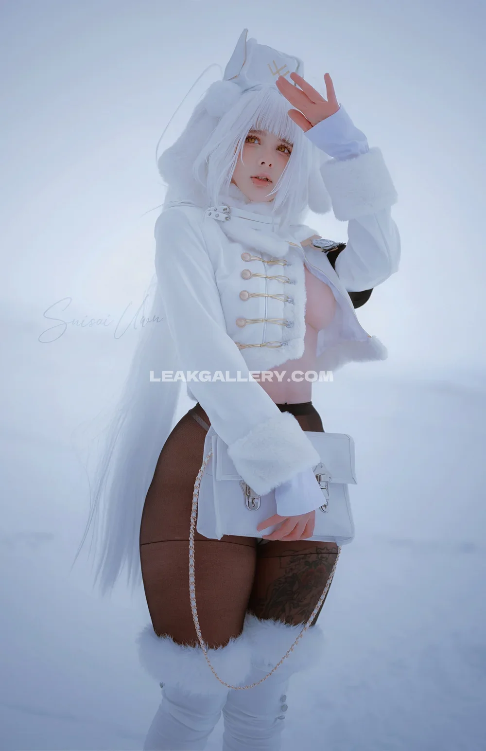 Suisai.uwu White Cosplay Outfit OnlyFans Photo Leaked