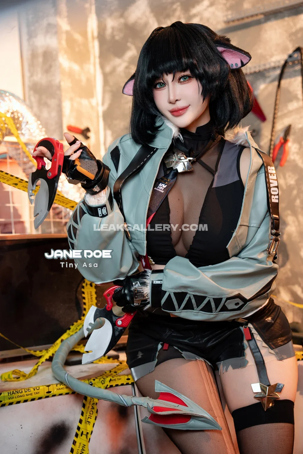 Tiny.asa Cat Ears Cosplay Pose OnlyFans Photo Leaked