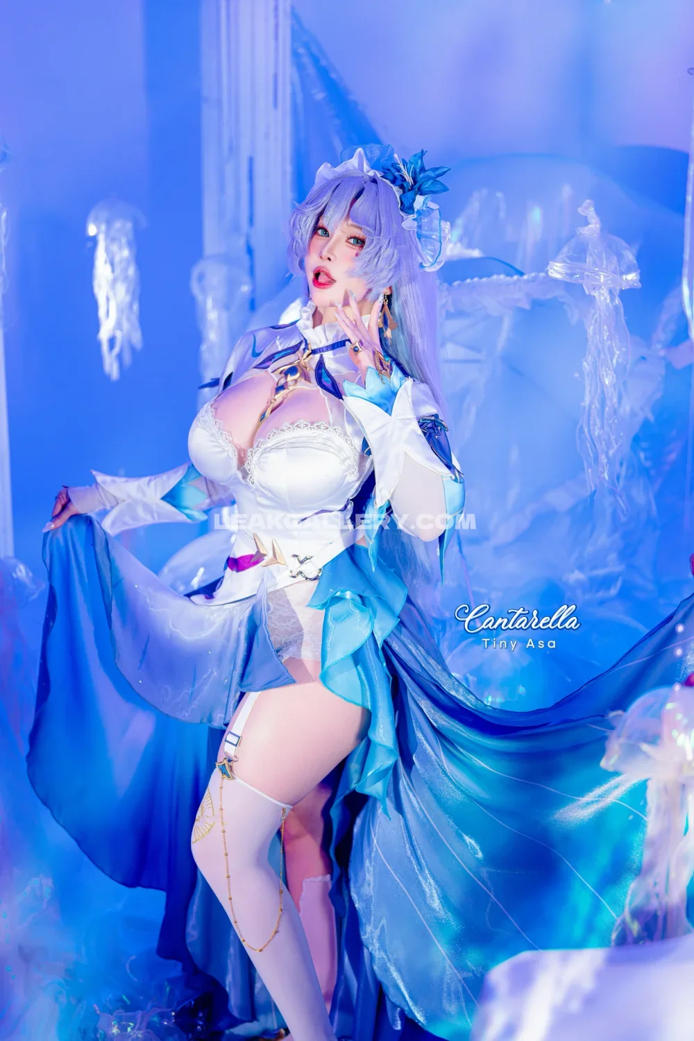 Tiny.asa Blue Fantasy Costume Pose OnlyFans Photo Leaked