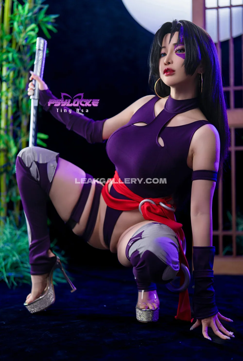 Tiny.asa Purple Bodysuit Pose OnlyFans Photo Leaked