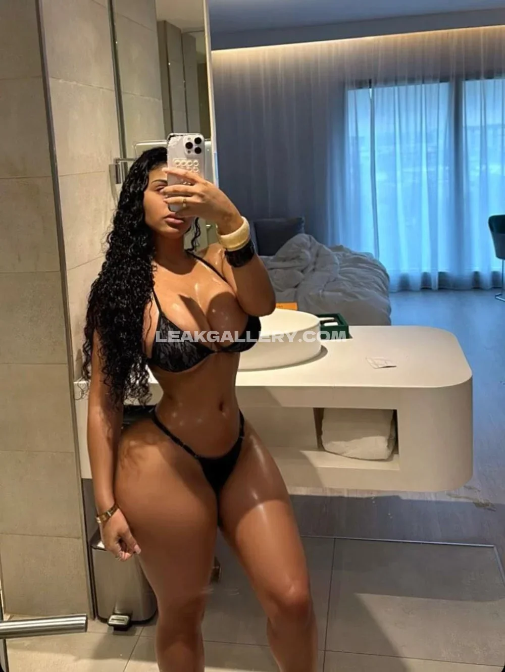 Tootatis Black Lingerie Mirror Selfie OnlyFans Photo Leaked