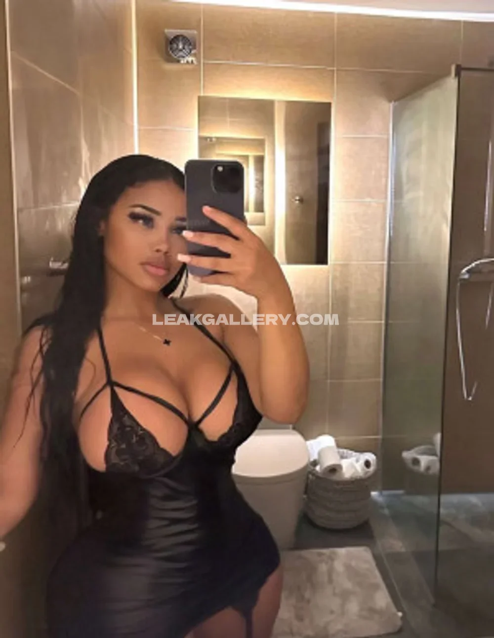 Tootatis Black Lace Bodysuit Selfie OnlyFans Photo Leaked