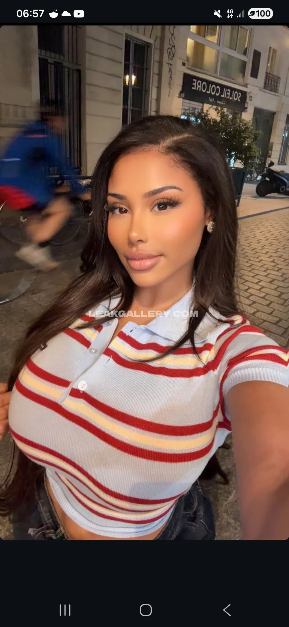 Tootatis Striped Polo Selfie OnlyFans Photo Leaked