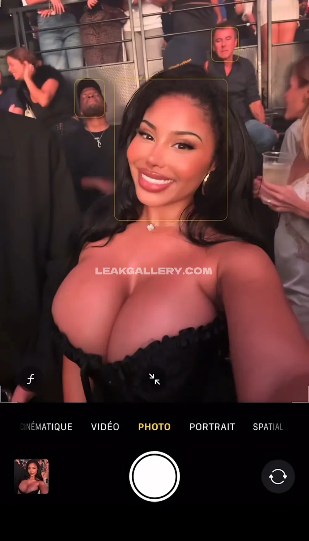 Tootatis Black Strapless Top Selfie OnlyFans Photo Leaked