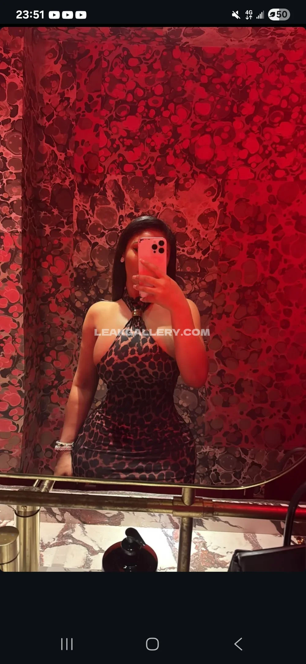 Tootatis Leopard Print Dress Mirror Selfie OnlyFans Photo Leaked