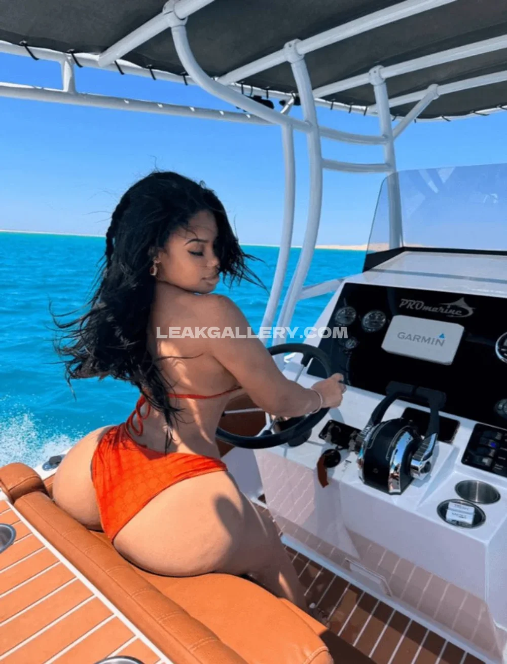 Tootatis Orange Bikini Boat Pose OnlyFans Photo Leaked