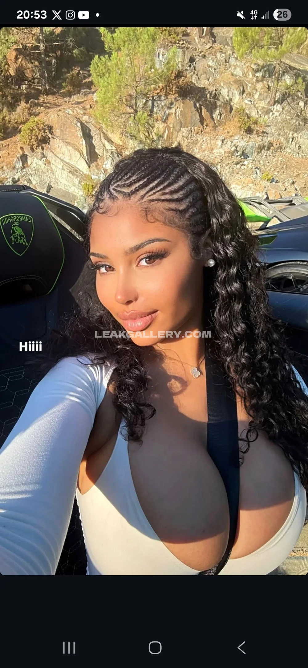 Tootatis White Bodysuit Selfie OnlyFans Photo Leaked