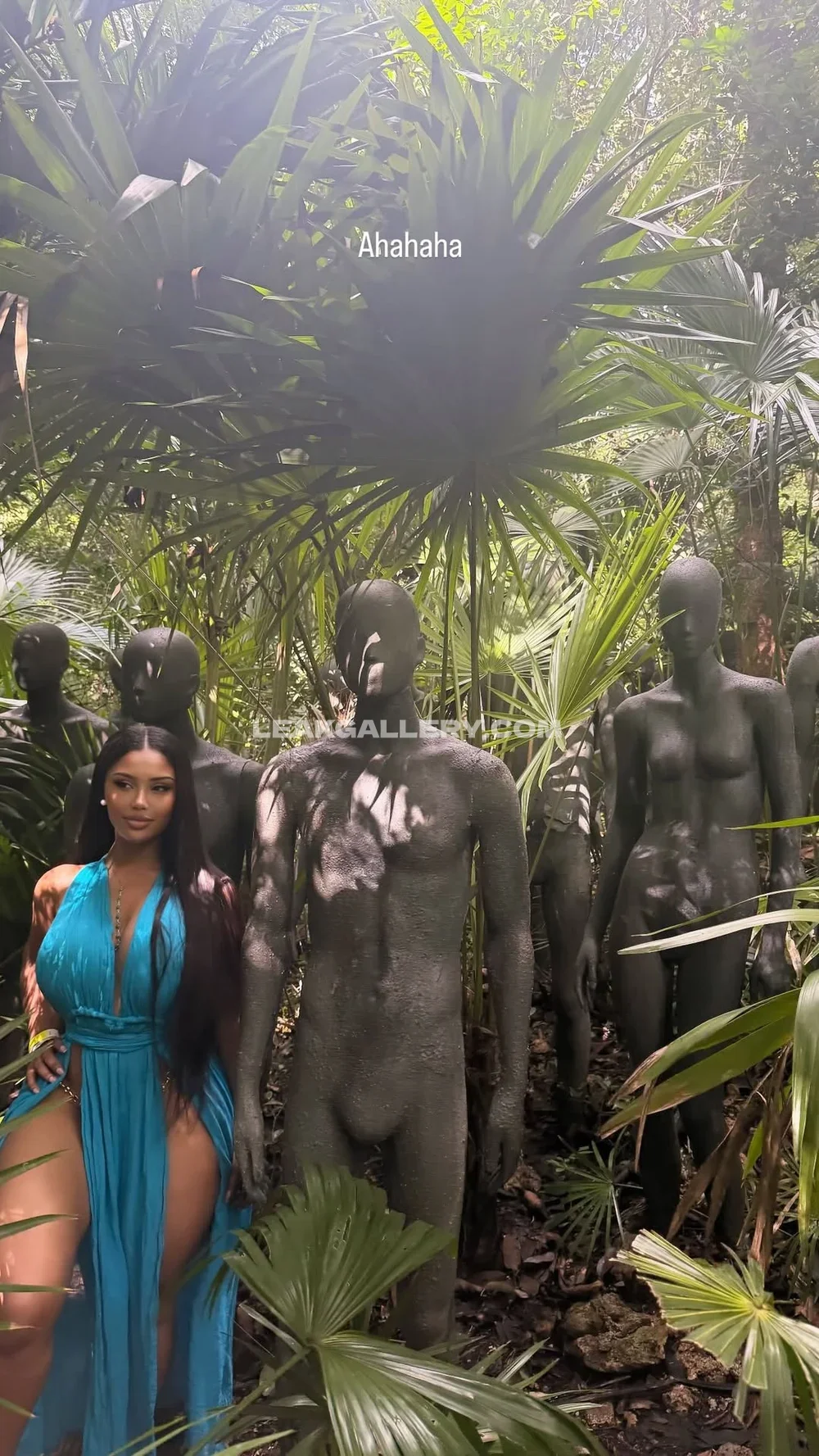 Tootatis Blue Dress Jungle Pose OnlyFans Photo Leaked