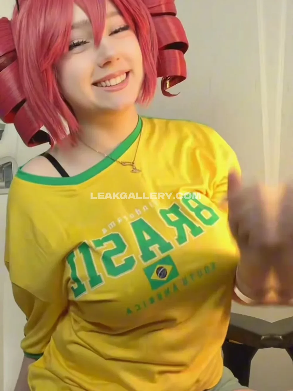 Upminaa Yellow Brazil Jersey Tease OnlyFans Photo Leaked