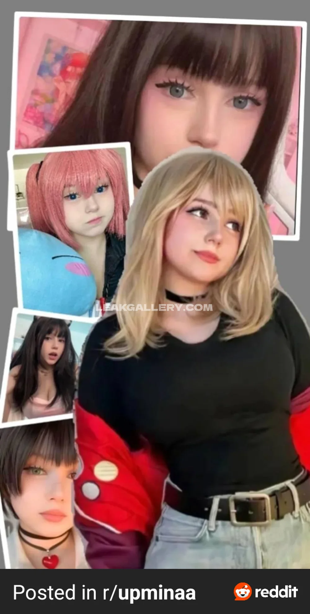 Upminaa Blonde Wig Choker Pose OnlyFans Photo Leaked