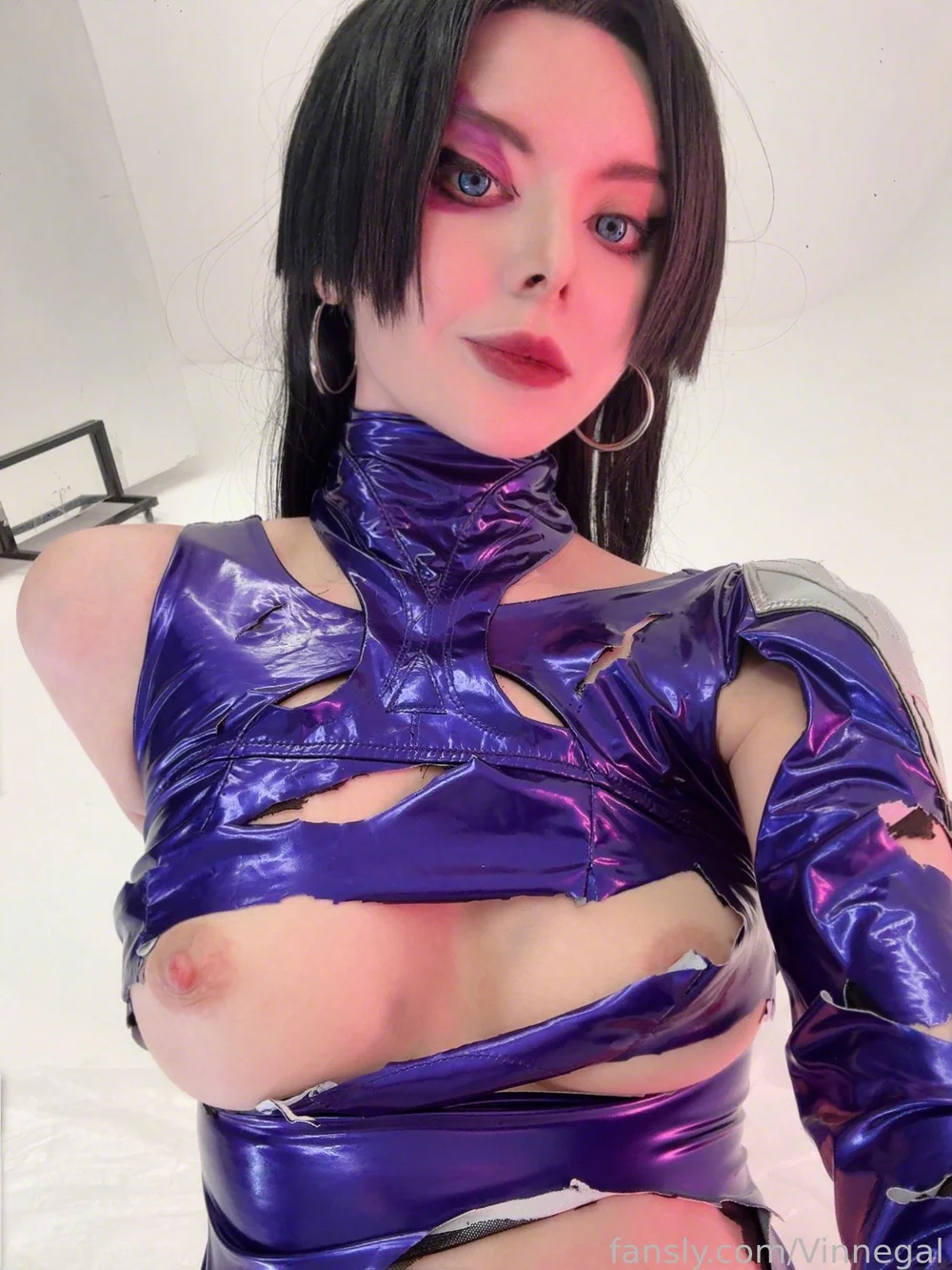 Vinnegal Torn Purple Bodysuit Tease OnlyFans Photo Leaked