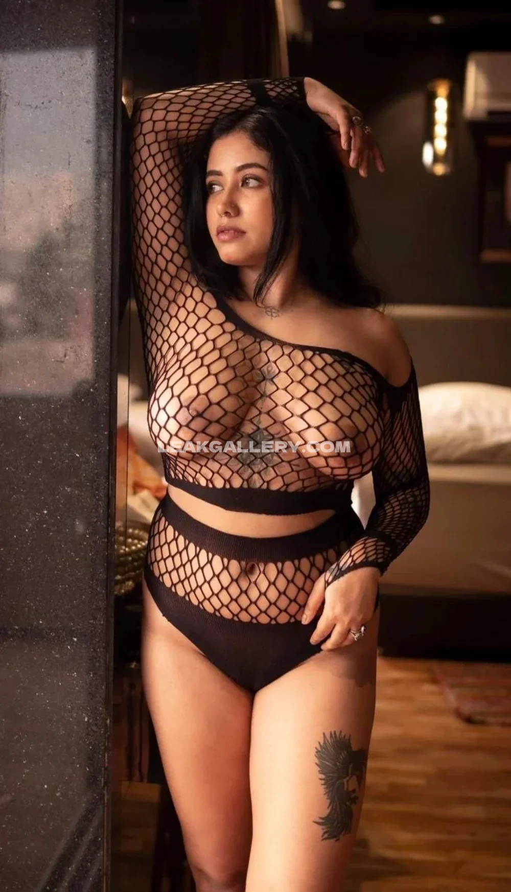 Yajnaseni25 Fishnet Bodysuit Pose OnlyFans Photo Leaked