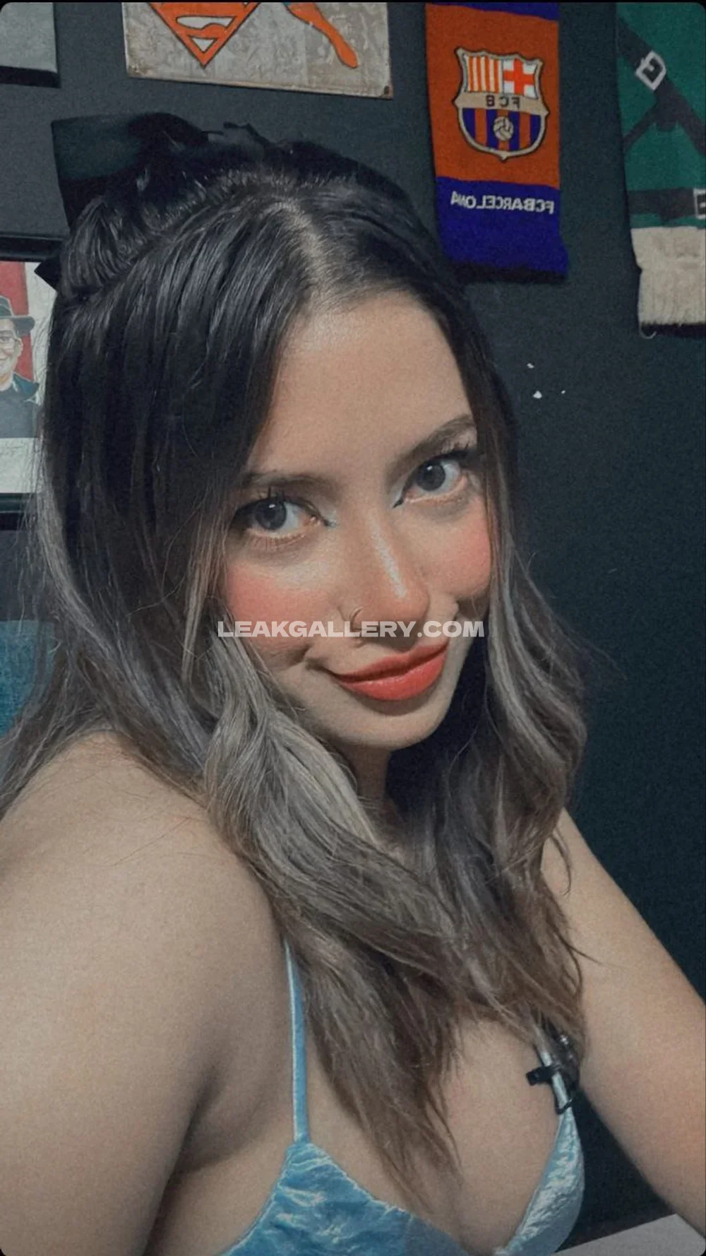 Yamycortes Blue Bra Selfie Smile OnlyFans Photo Leaked
