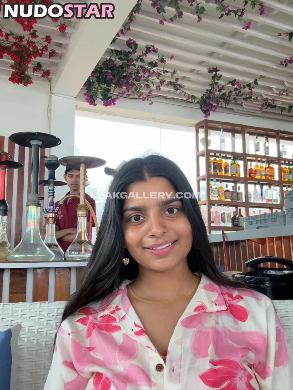 Yourstrulyanushkaa Floral Shirt Smiling Pose OnlyFans Photo Leaked