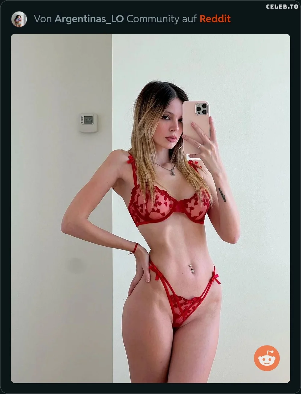 Yuslopez Red Lace Lingerie Pose OnlyFans Photo Leaked