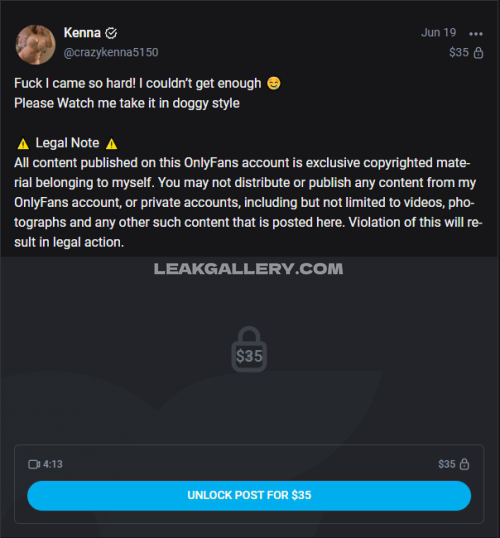 Crazykenna5150 Exclusive Leaked Nude OnlyFans #11008723