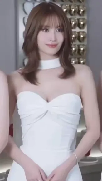 Momo White Strapless Dress Tease OnlyFans Video Leaked