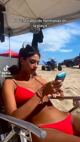 Agoscu_ Red Bikini Beach Lounging OnlyFans Video Leaked