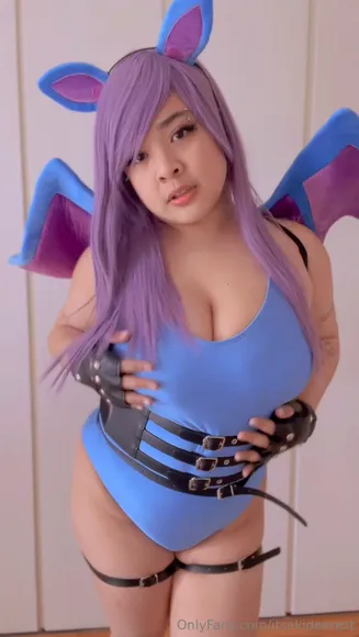 Akidearest Blue Bodysuit Boobs Display OnlyFans Video Leaked