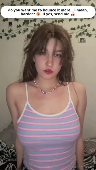 Alekssecret Striped Top Boobs Bounce OnlyFans Video Leaked