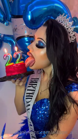 Alison Blue Sequin Dress Tease OnlyFans Video Leaked