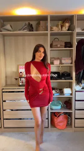 Ambsphillips Red Dress Cutout Tease OnlyFans Photo Leaked