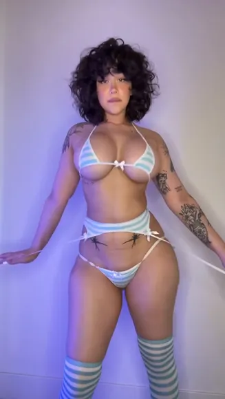 Angel.baby Striped Bikini Tease OnlyFans Video Leaked