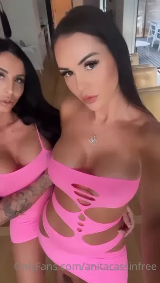 Anitacassin Pink Cutout Dress Tease OnlyFans Video Leaked