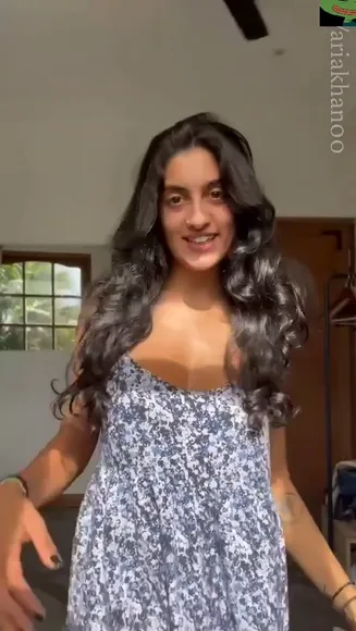 Ariakhan00 Floral Dress Strip Tease OnlyFans Video Leaked