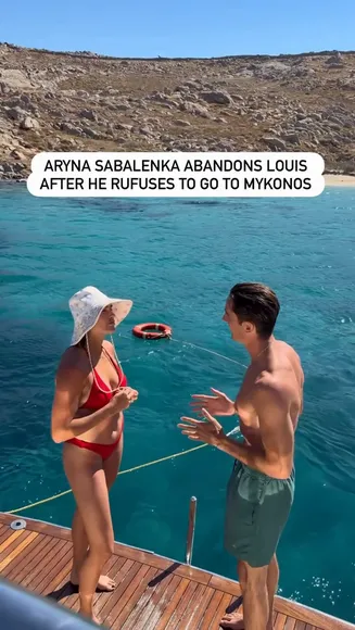Arynasabalenka Red Bikini On Boat OnlyFans Video Leaked