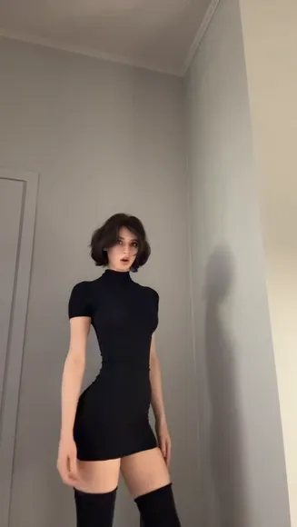 Aslfk_my Black Dress Body Curve OnlyFans Video Leaked