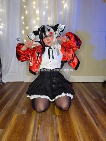 Athenaphorah Cat Ears Kneeling Pose OnlyFans Photo Leaked