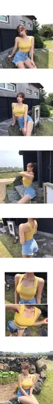Boram__jj Yellow Top Denim Shorts OnlyFans Photo Leaked