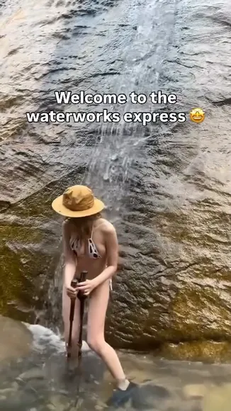 Bug Bikini Ass Under Waterfall OnlyFans Video Leaked